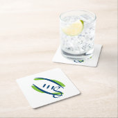 Blauw en groen artistiek Football Onderzetters-6 P Kartonnen Onderzetters (Insitu)