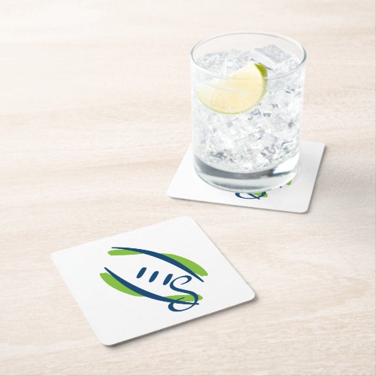 Blauw en groen artistiek Football Onderzetters-6 P Kartonnen Onderzetters (Insitu)