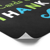 Blauw en groen Baby shower van het karton Poster (Hoek)