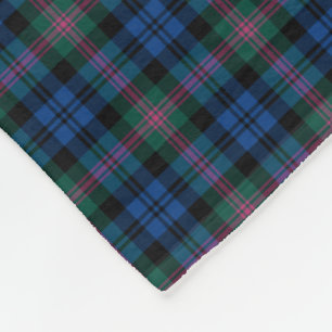 Blauw en Groen Baird Clan Tartan Fleece Deken