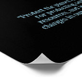 Blauw en groen BESCHERMEN DE PLANEET, BEWAREN DE A Poster (Hoek)