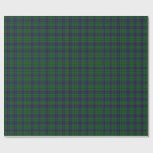 Blauw en groen bijtend tartan cadeaupapier (Vlak)