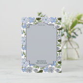 Blauw en groen Bloemblok Print Boy Verjaardag Bedankkaart (Staand voorkant)