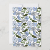 Blauw en groen Bloemblok Print Boy Verjaardag Notitiekaartje (Achterkant)