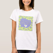 Blauw en groen Bloemen Vriendelijkheid T-shirt (Voorkant)