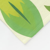 Blauw en groen bloemendeken van fleece deken (Hoek)