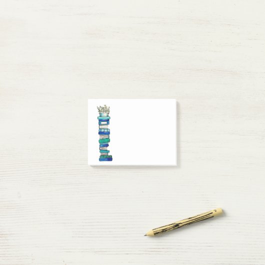 Blauw en groen boek Stack Sticky Notes (Op bureau)