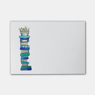 Blauw en groen boek Stack Sticky Notes