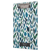 Blauw en groen botanisch patroon klembord (Links)