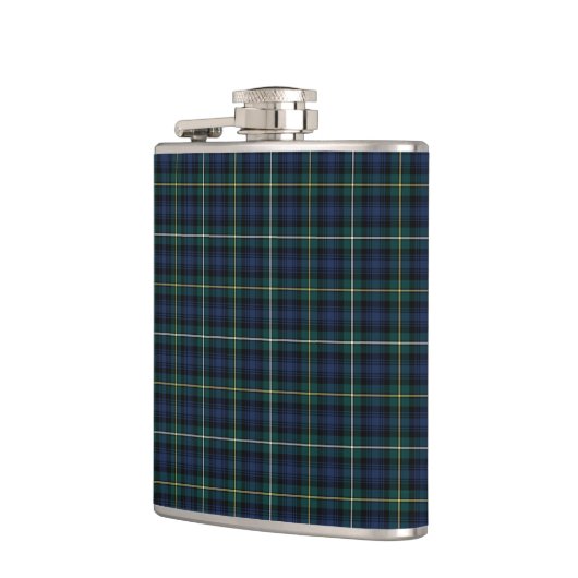 Blauw en Groen Campbell van Argyll Scottish Plaid Heupfles (Links)
