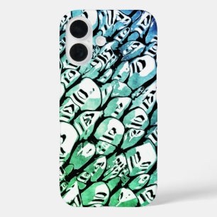 Blauw en groen iPhone 16 hoesje