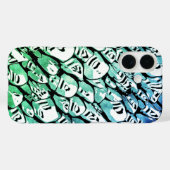 Blauw en groen Case-Mate iPhone case (Achterkant (horizontaal))