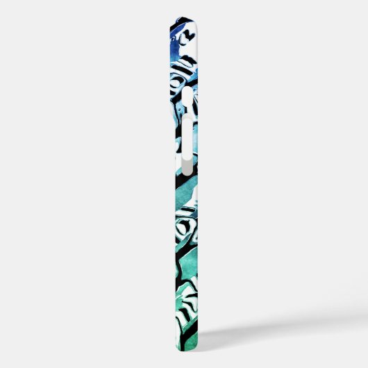 Blauw en groen Case-Mate iPhone case (Achterkant / Links)