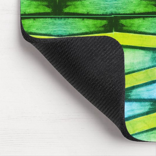 Blauw en groen Chevron muismat (Hoek)