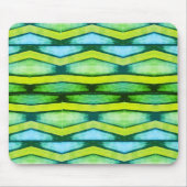 Blauw en groen Chevron muismat (Voorkant)