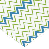 Blauw en groen Chevron Pattern Korte Tafelloper (Hoek)