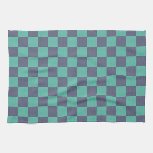 Blauw- en Groen controlebord Theedoek (Horizontaal)