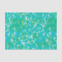 Blauw en groen Damask