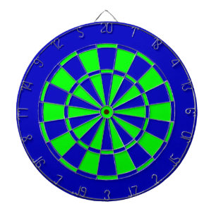 Blauw en groen dartbord