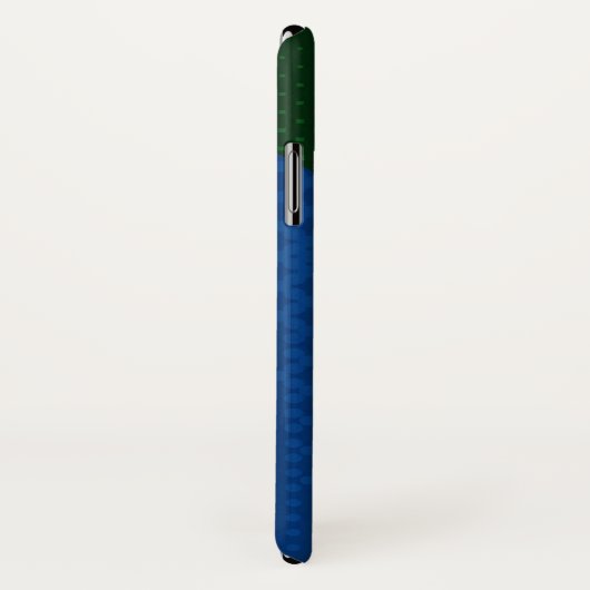 Blauw en Groen Dragon iPhone X Hoesje (Achterkant / rechts)