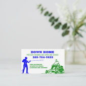 Blauw en Groen Druk wassen en Lawn Care Visitekaartje (Staand voorkant)