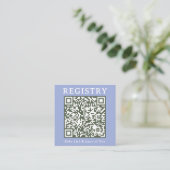 Blauw en Groen Eenvoudig Register Koopbare QR-code Informatiekaartje (Staand voorkant)