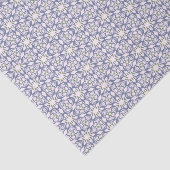 Blauw en groen Floral Pattern Tissuepapier (Detail)