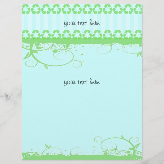 Blauw en groen Funky Design Flyer (Achterkant)