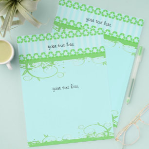 Blauw en groen funky ontwerp flyer
