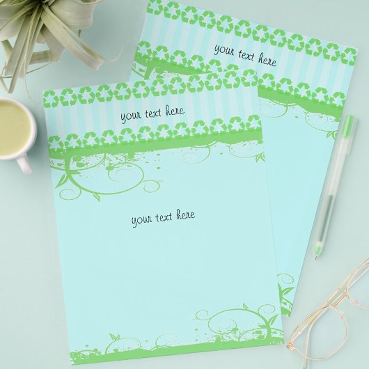Blauw en groen funky ontwerp flyer