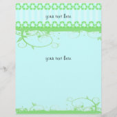 Blauw en groen funky ontwerp flyer (Achterkant)