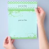 Blauw en groen funky ontwerp flyer (Hand)