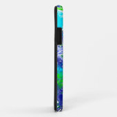 Blauw en groen gekleurd kunstkleurverfeffect Case-Mate iPhone case (Achterkant/rechts)