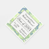 Blauw en groen gemarmerd schildpad servet (Hoek)