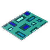 Blauw en groen geometrisch ontwerp notitieboek (Linkerzijde)