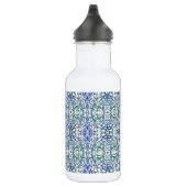 Blauw en groen geometrisch waterfles  (Rechts)