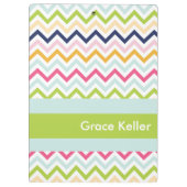 Blauw en groen gepersonaliseerd klembord (Achterkant)