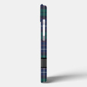 Blauw en groen geplakt tartan monogram Case-Mate iPhone case (Achterkant / Links)