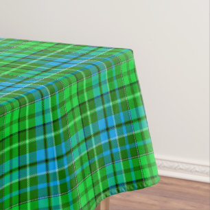 Blauw en groen geruit tartan groen tafelkleed