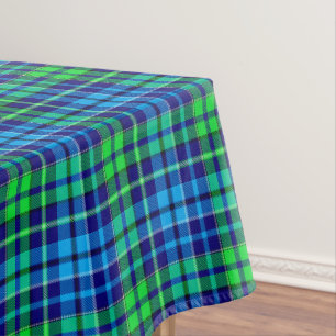 Blauw en groen geruit tartan marineblauw tafelkleed