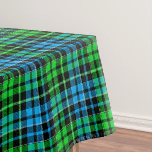 Blauw en groen geruit tartan zwart  tafelkleed