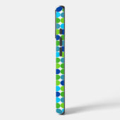 Blauw en groen gestippelde iPhone 7 hoesje (Achterkant / Links)