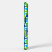 Blauw en groen gestippelde iPhone 7 hoesje (Achterkant / Rechts)