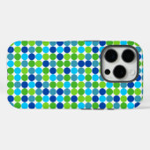 Blauw en groen gestippelde iPhone 7 hoesje (Achterkant (horizontaal))