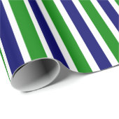 Blauw en groen gestreept cadeaupapier (Rol Hoek)