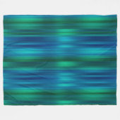 Blauw en groen gestreept fleece deken (Voorkant (Horizontaal))