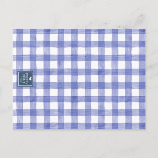 Blauw en Groen Gingham Golfkar Valentijnse Kaarten (Achterkant)