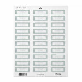 Blauw en Groen Gingham Retouradres Etiket (Full Sheet)