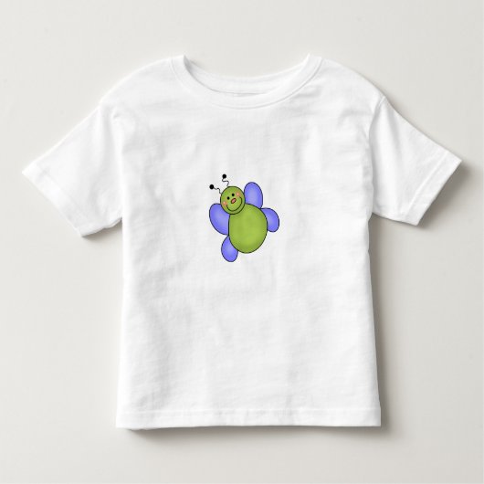 Blauw en groen glimlachen kinder shirts (Voorkant)