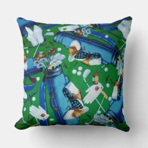 Blauw en groen Golfing Kussen